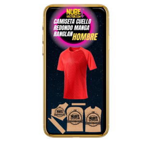 CAMISETA CUELLO REDONDO MANGA RANGLA HOMBRE Y NIÑOS