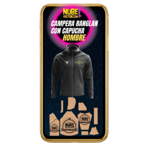 Campera ranglan con capucha